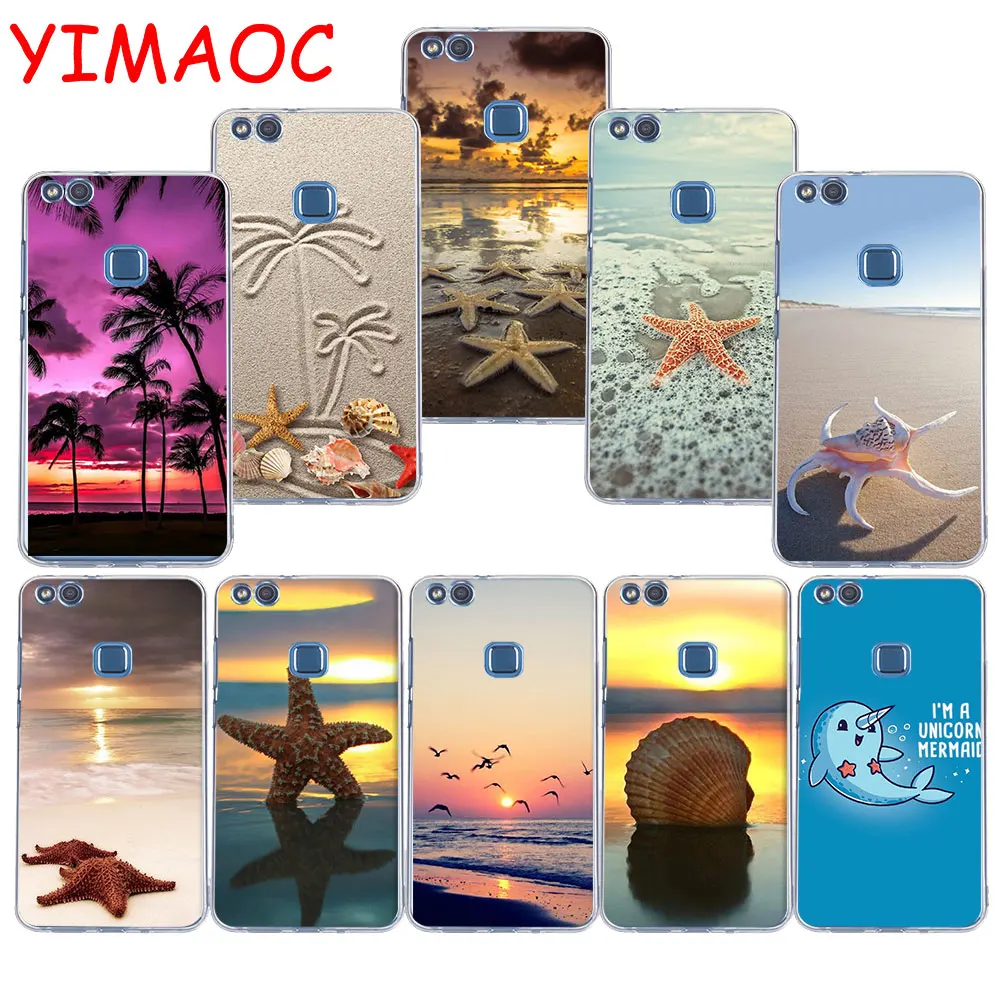 

YIMAOC 68z Beach starfish landscape Soft TPU Case for Huawei P20 Pro P10 P9 P8 Lite P Smart Mate 10 lite 20 pro