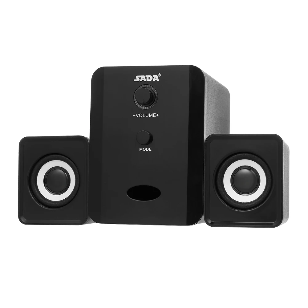 

SADA USB Wired Bluetooth Speaker Set portable Computer Speakers with Subwoofer Bass Soundbar for home theater Laptop Tablet PC