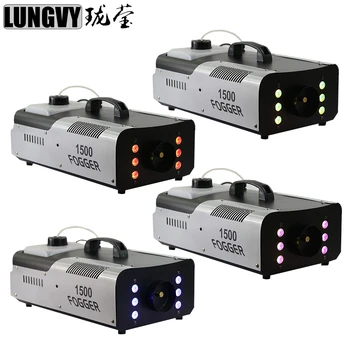 

Free Shipping 4pcs/Lot 1500W 6x3w 3in1 RGB LED Fog Machine 3L 7CH LED Smoke Machine DMX512 Professional Stage DJ Equipment