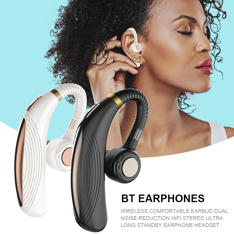 New Bluetooth Business Earbuds Dual Noise Reduction Wireless Earphones Earbud HiFi Stereo Ultra Long Standby Earphone Headset