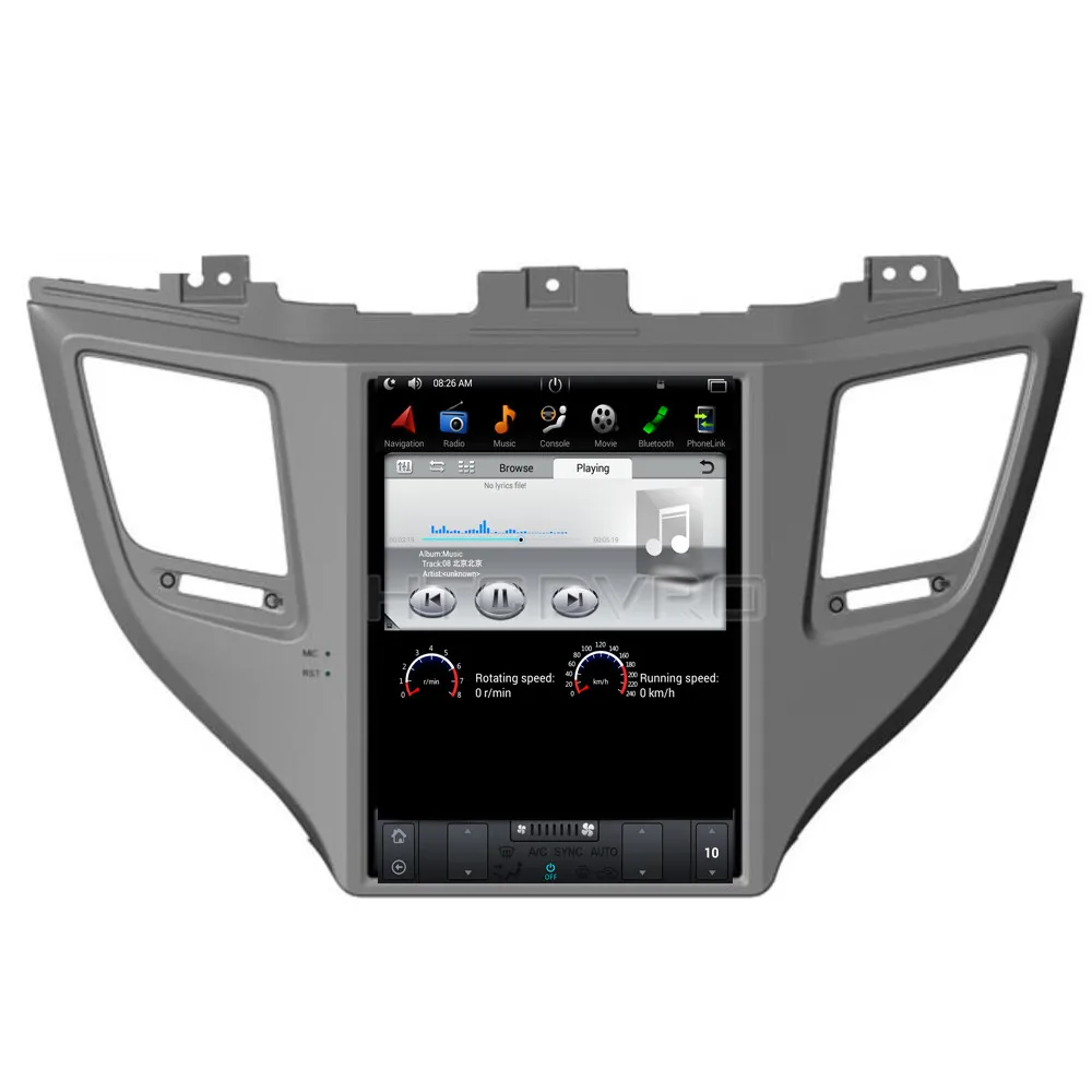 Clearance YMODVHT 10.4inch Telsa Style Vertical Screen Quad Core Android 7.1 2GB RAM Car DVD GPS for Hyundai Tucson 2015 2016 2017 2018 1