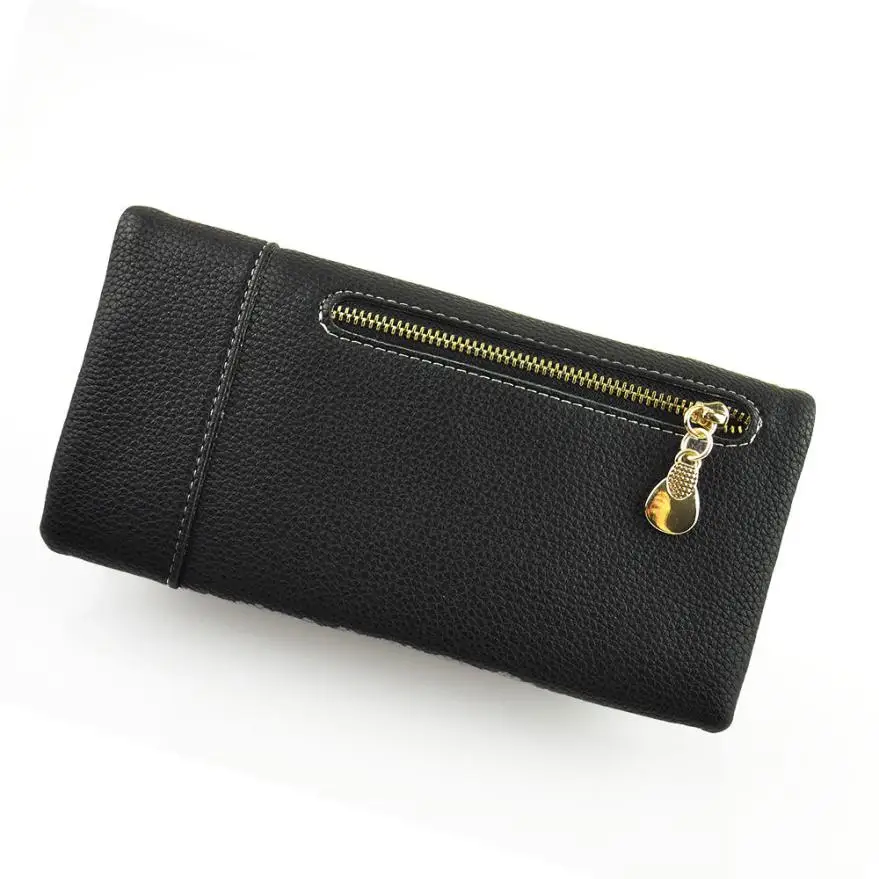 

7 Colors 2017 New Arrive Women Wallets Gold Brand Women's Purse Long Design Female Purses Handbags Card Holder Bag porte monnaie