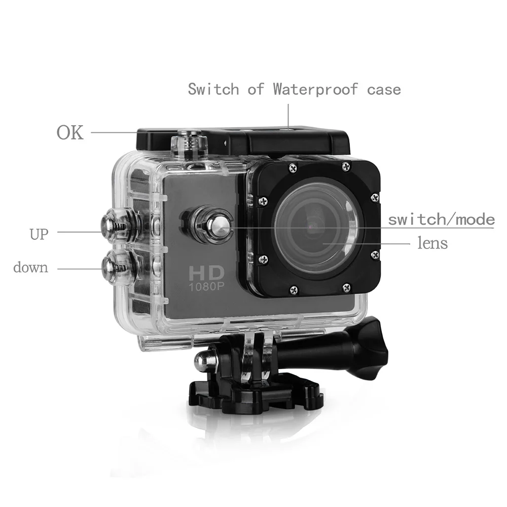 Производитель Goodpa Водонепроницаемый экшн Камера экшн-камеры go pro Стиль SJ4000 экшн-камеры go pro Камера возможностью погружения на глубину до 30 м 1080 P Full HD DVR Спорт Камера s