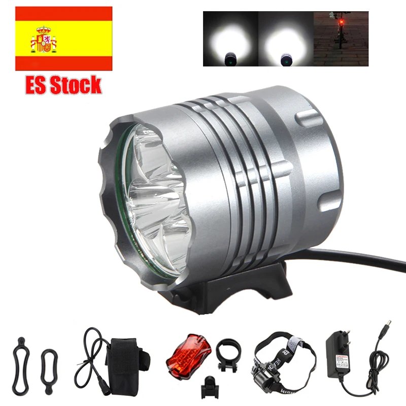 Top Waterproof 10000Lm 5x XM-L T6 LED Bike Lamp 3 Modes Bike MTB Road Cycling Torch+Battery Pack + Rear Light 1