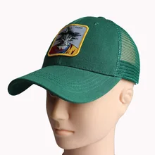 Дизайн Dragon Ball Z сетчатая шляпа Гоку бейсболка зеленые кепки шляпа Молодежная Бейсболка Кепка Gorras Casquette хип-хоп Прямая поставка