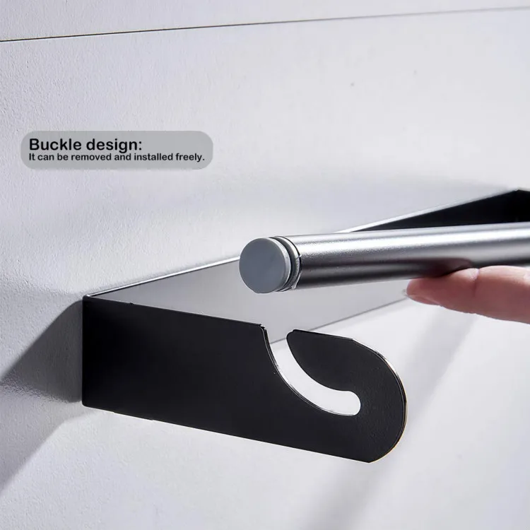 Kitchen Roll Holder - Stainless Steel Paper Towel Holder Wall-Mount Cling Film Dispenser, Roll Paper Hand Towel Detachable Stora