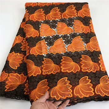 

Latest African Hand cut Swiss Voile Lace Fabric High Quality Double Organza Lace In Switzerland With stones CHYO1-10