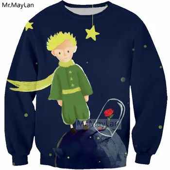 

Le Petit Prince n Roses 3D Print Hip Hop Sweatshirts Men/Women Hipster Pullover Blue Hoodies Girls Gothic Streetwear Outwear 5XL
