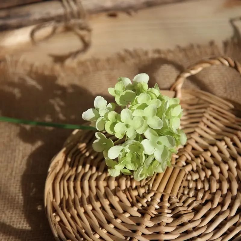 pink silk hydrangeas artificial flowers wedding flowers for bride hand silk Hydrangea fake flowers white home decoration (2)