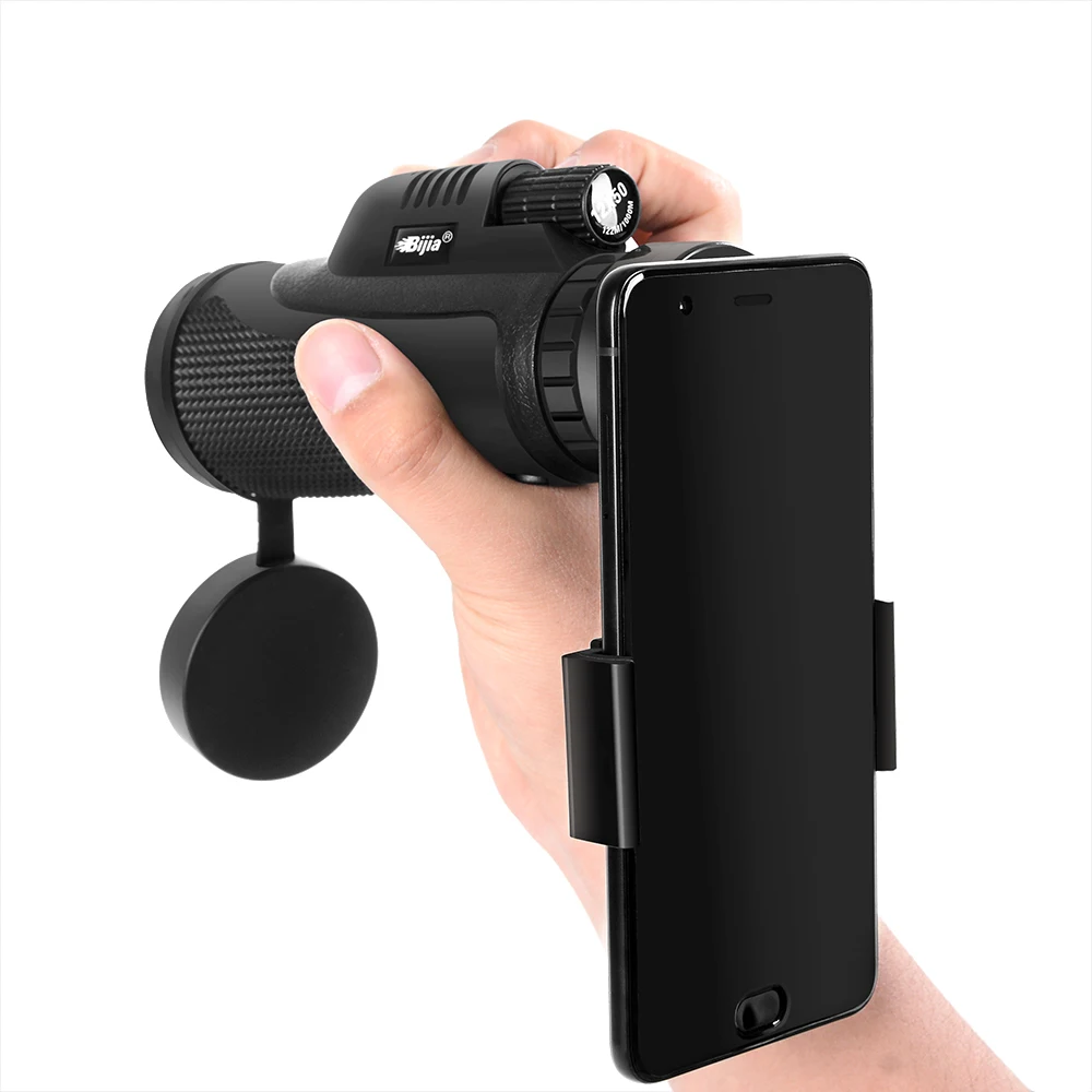 BIJIA 12x50 BAK4 أحادي تلسكوب HD البسيطة أحادي في الهواء الطلق الصيد التخييم نطاقات مع الهاتف كليب ترايبود