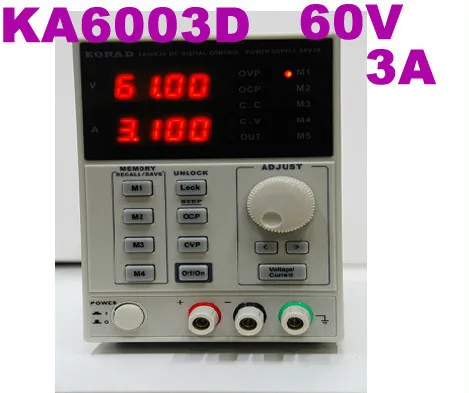 

KORAD KA6003D High Precision The Lab programmable Adjustable Digital Regulated power supply DC Power Supply 60V/3A mA 4Ps