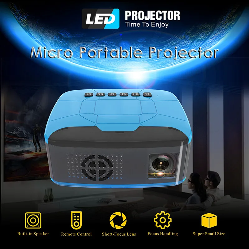 

Mini Projector USB HDMI AV Video Portable Projector For Home Theater Projector Movie Beamer Proyector For Ipad/Laptop/DVD/Stick
