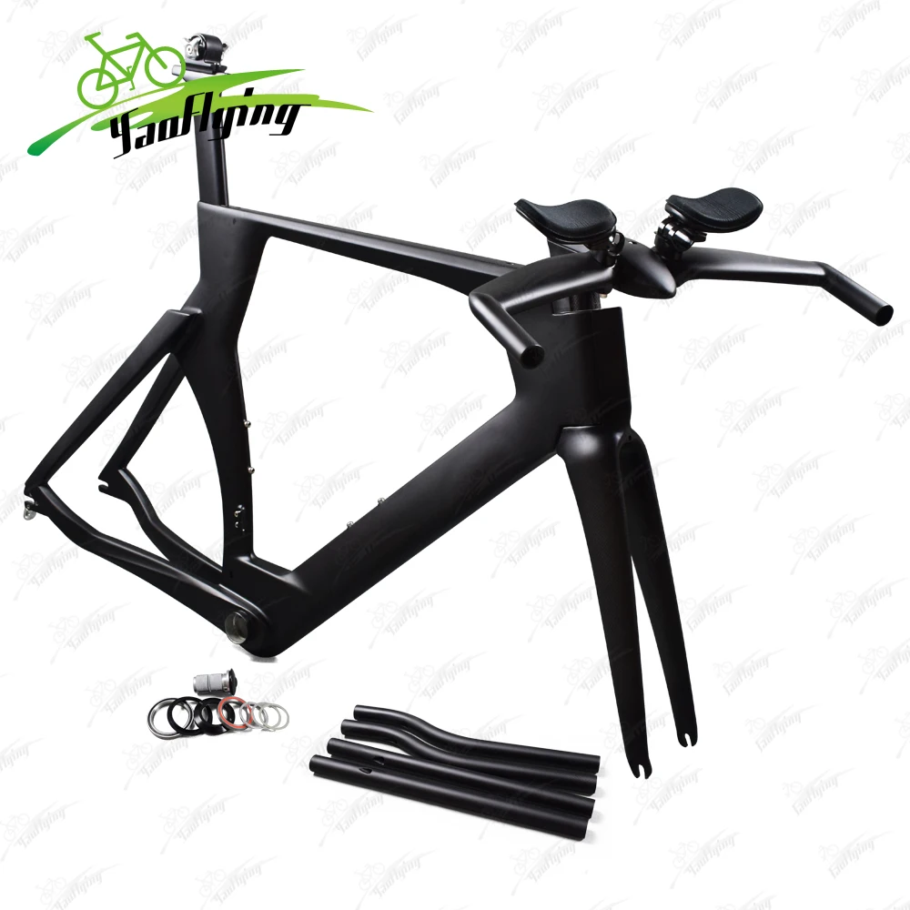 Clearance Airwolf Time Trail Carbon Bike Frame triathlon bike carbon road frame include fork/headset seatpost/clamp/stem/bar carbon frame 1