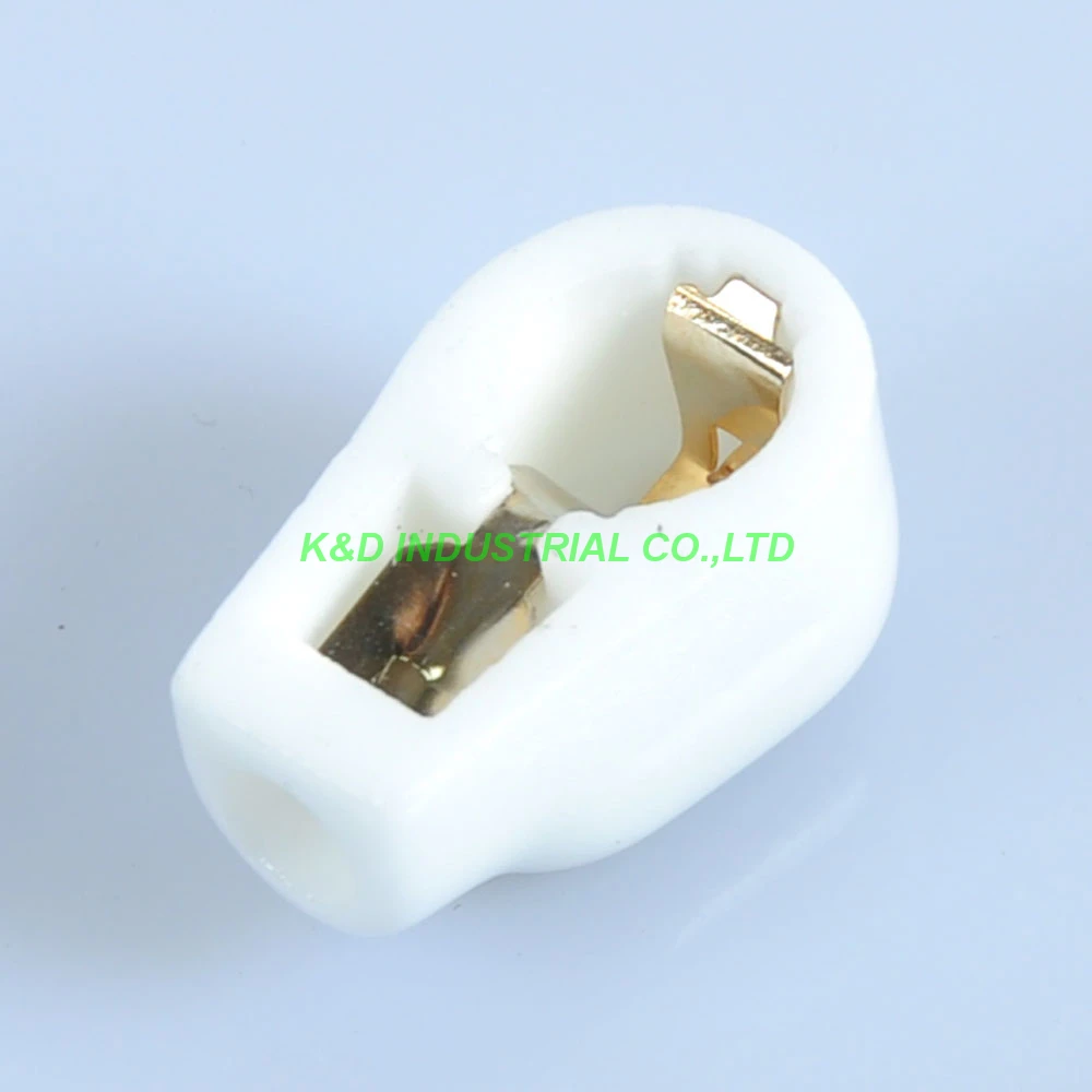 

5pcs White Vacuum Gold Plate Grip Tube Anode Top Caps 807 24A 310A Ceramic Socket