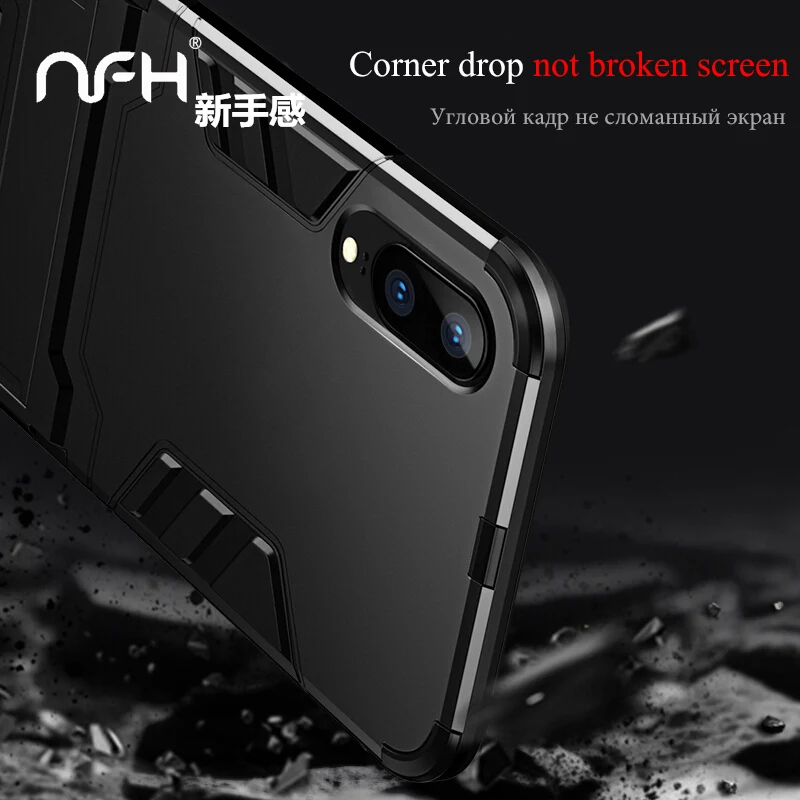 

Shockproof Protection Armor Phone Case For Huawei P20 P20 Lite P20 Pro Fashion Hard Plastic With Stand Back Cover On Huawei P 20