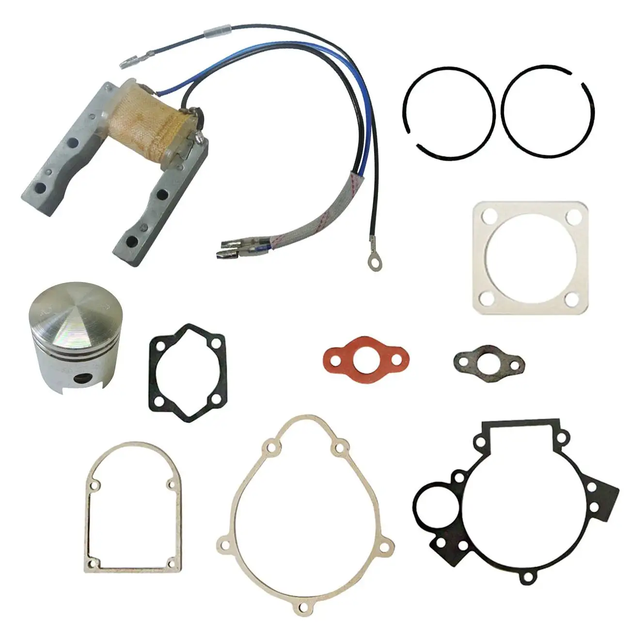 Магнето зажигания СТАТОР и Поршень Подходит 49cc 66cc 80cc двигатель моторизованный велосипед