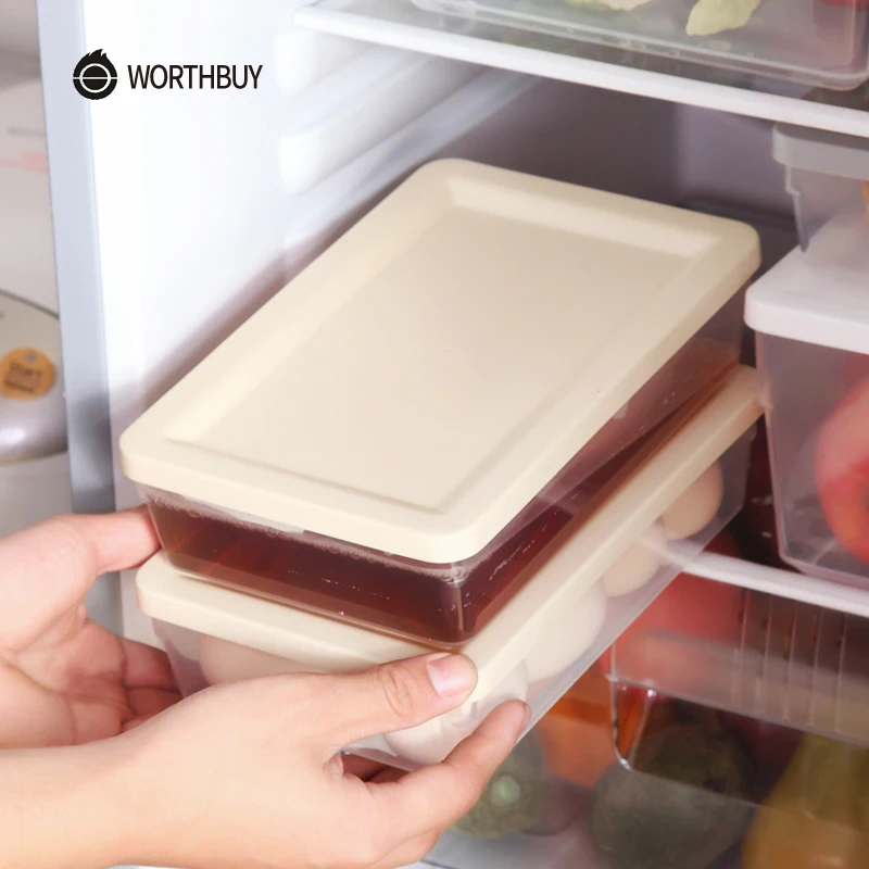 WORTHBUY BPA Бесплатный пластиковый контейнер для хранения кухонный органайзер