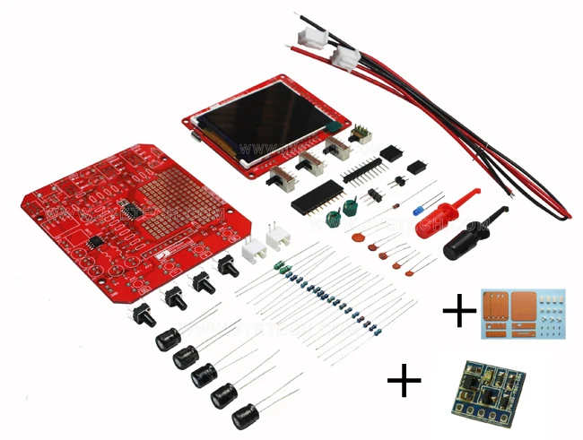 JYETech DSO138mini 2,4 'цифровой осциллограф tft комплект с корпусом портативный осциллограф DIY kit DSO138 - Цвет: kit w E and 118