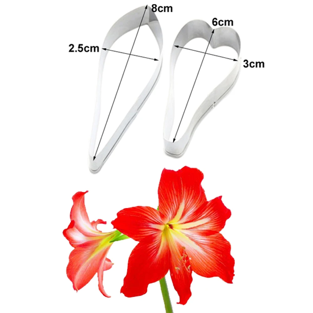 Lily Flower Petal Veiner &Cutter Silicone Mould Fondant Mold Cake Decorating Tools ,Sugarcraft Mold CS237