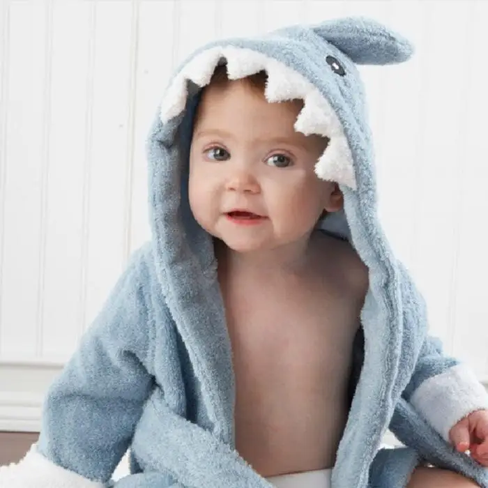 Мягкое детское платье с вышивкой, банный халат с рисунком животных, Одежда для младенцев@ ZJF