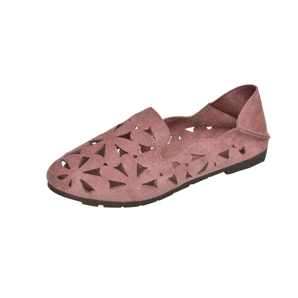 SAGACE/Женская обувь на плоской подошве; милая повседневная женская модная летняя обувь с круглым носком; нескользящая повседневная обувь с двойным проникающим газом; - Цвет: PK