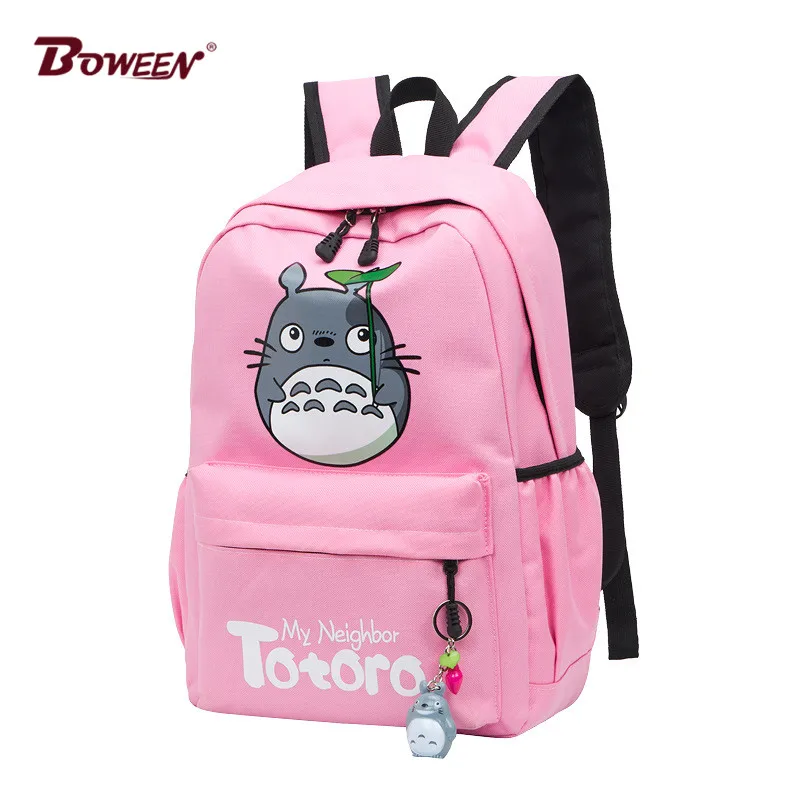 Anime Cartoon Cute Backpack for Girls School Bags Teenager black Solid