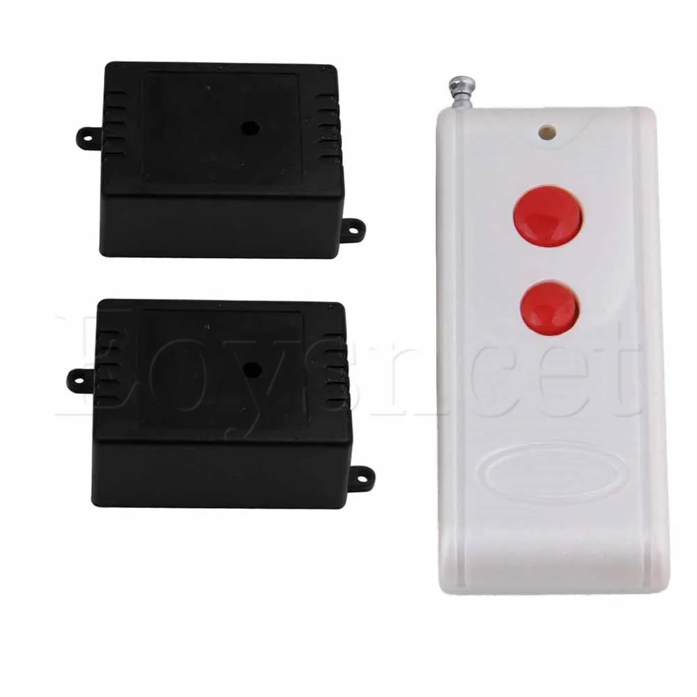 

1CH 220V 433MHz Self-lock/inching Remote Control Switch Red 2-Key