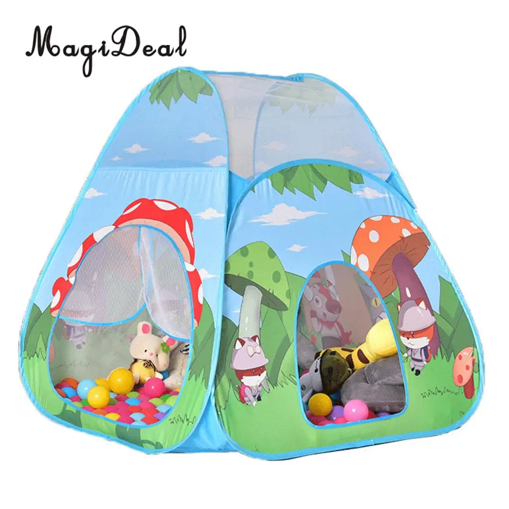 Folding Pop Up Play Tent Brick Wall Ball Pit Teepee Castle Tent Bedding Tent Kids Playhouse Garden Toy