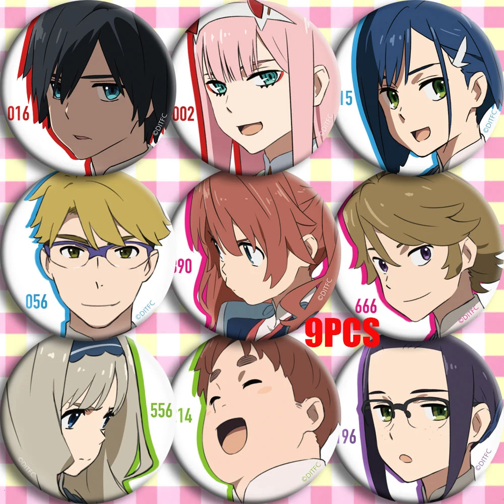 

Japan Anime Darling in the franxx Cosplay Party Prop Bedge Cartoon Collection Bags Badges For Backpack Button Clothes Brooch Pin