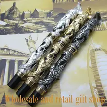 2pcs high quality black White Gem fountain pen + roller pen Free Shipping pen roller pen high quality jin hao flying dragon office gift pen free shipping