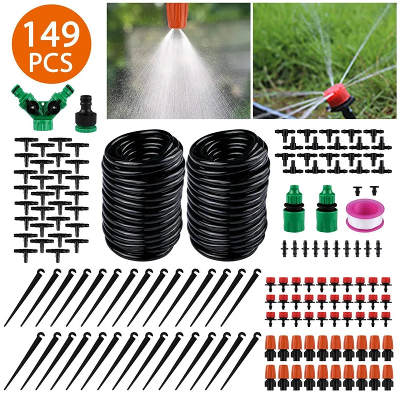 

VOGVIGO DIY Watering System Garden Irrigation System 30 M Hose Automatic Watering Greenhouse Sprinkler Drip Irrigation
