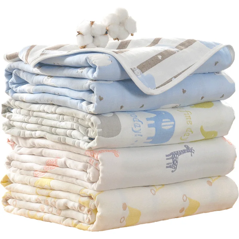 Детское одеяло, Марлевое полотенце, стеганое одеяло, маленькое детское стеганое одеяло, летнее тонкое дышащее одеяло, Хлопковое одеяло для новорожденных
