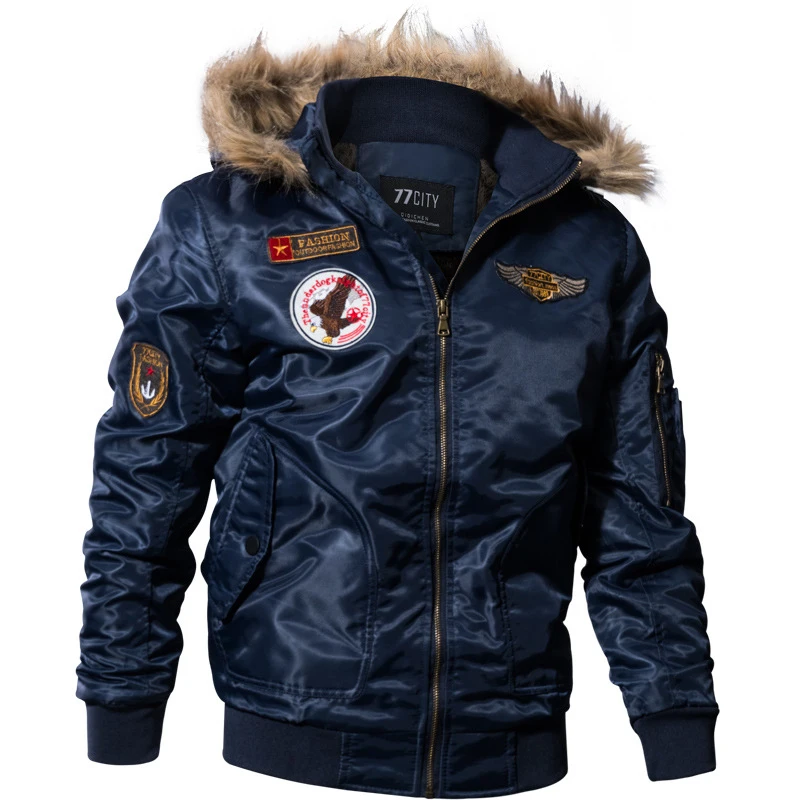

2019 Men Faux Fur Warm Hoodies Tactical Jackets Parks Homme Mens Winter Jacket Coats Thick Thermal Cotton Parka Jacket