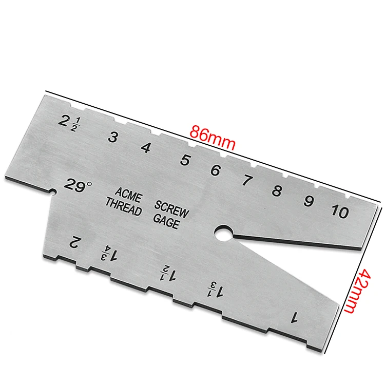 29 градусов винт резьбовой калибр Gage шлифовальный Нержавеющая сталь Сварочная линейка квадратная линейка