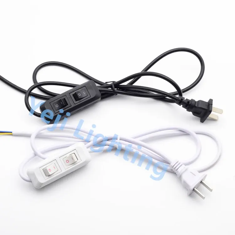 

Table lamp floor lamp Dual control dual purpose switch White black Electrical wire GB plug cable cord on / off button switch