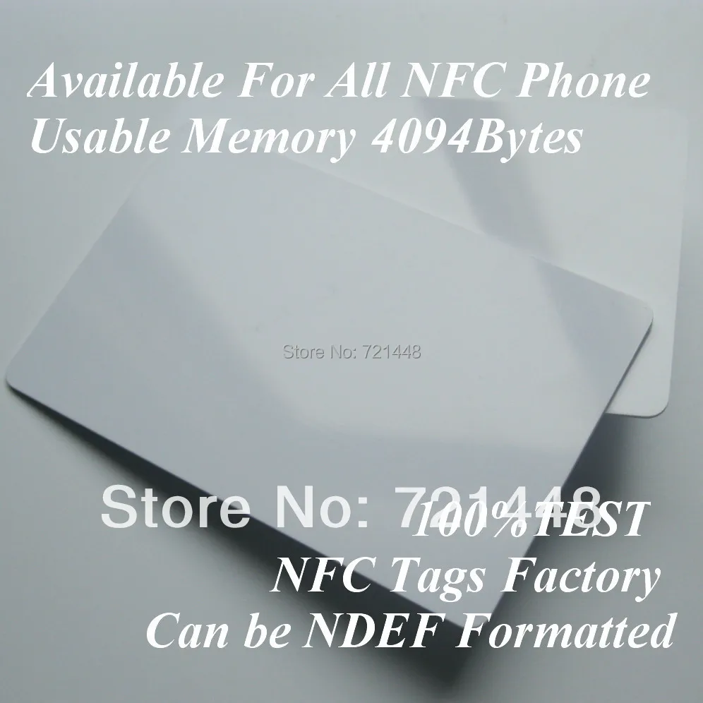 100 шт NFC Forum Тип 4 тег NFC тег для всех NFC мобильных телефонов Полезная память 4094 байт NFC карта