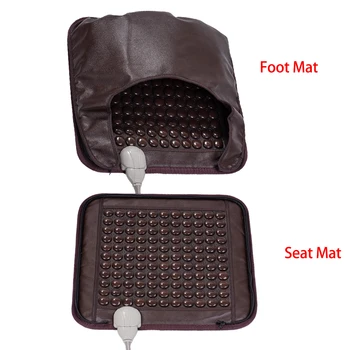 

BYRIVER Natural Tourmaline Stone Heating Warm Pad Seat/Foot Mat Physiotherapy Therapy Heating Body Massager