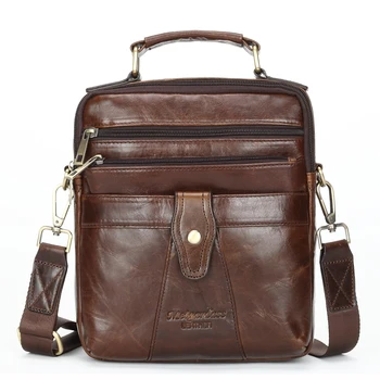 

MEIGARDASS Genuine Leather Mens Crossbody Bags Small Vintage Messenger Bags for Men Male Travel Shoulder Bag Ipad Tote Handbags