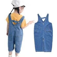 Детские комбинезоны для маленьких мальчиков и девочек, джинсовые комбинезоны ковбойские комбинезоны на подтяжках детские штаны для отдыха детские комбинезоны
