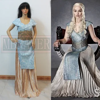 

Game of Thrones Cosplay Daenerys Targaryen Costume Dress Custom Made Any Size