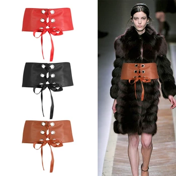 

Women Fashion Belt Waistband Stretch Straps Thin Skinny Elastic Leather Wide Metal Buckle Waist Belt Accessories 2017 Female