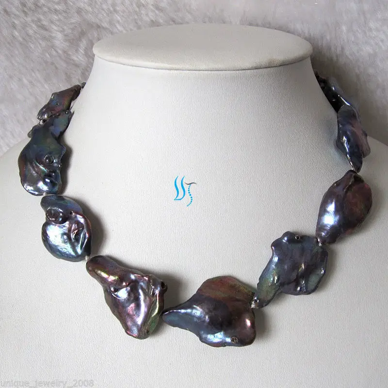 

18" 25-32mm Peacock Souffle Freshwater Pearl Necklace