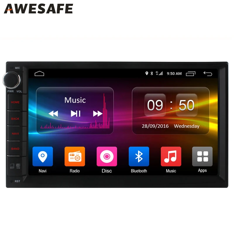 AWESAFE Universal 2 din CAR DVD Player Android 6.0 GPS Navigation 8