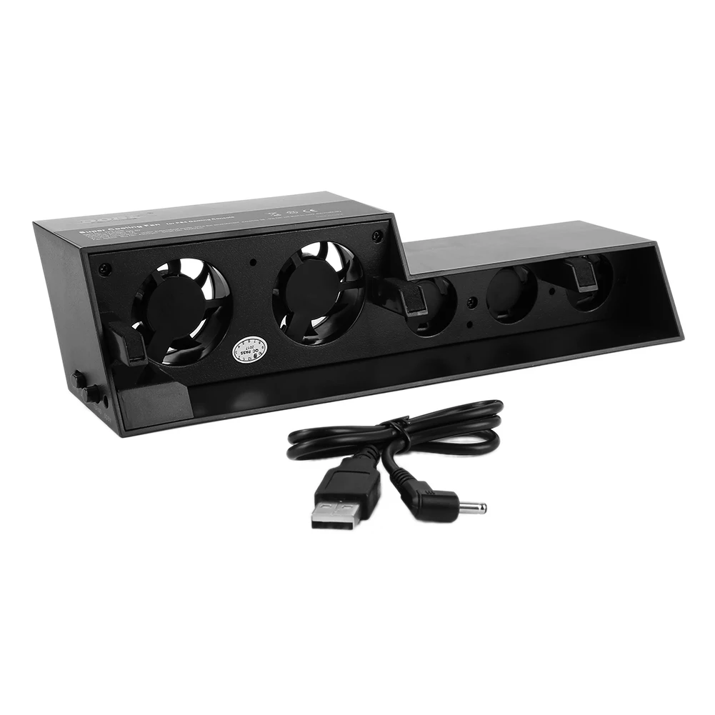 

USB Cooling Fan Base for PS4 Video Game Consoles Accessories External Turbo Temperature Control for Playstation 4 Normal PS4