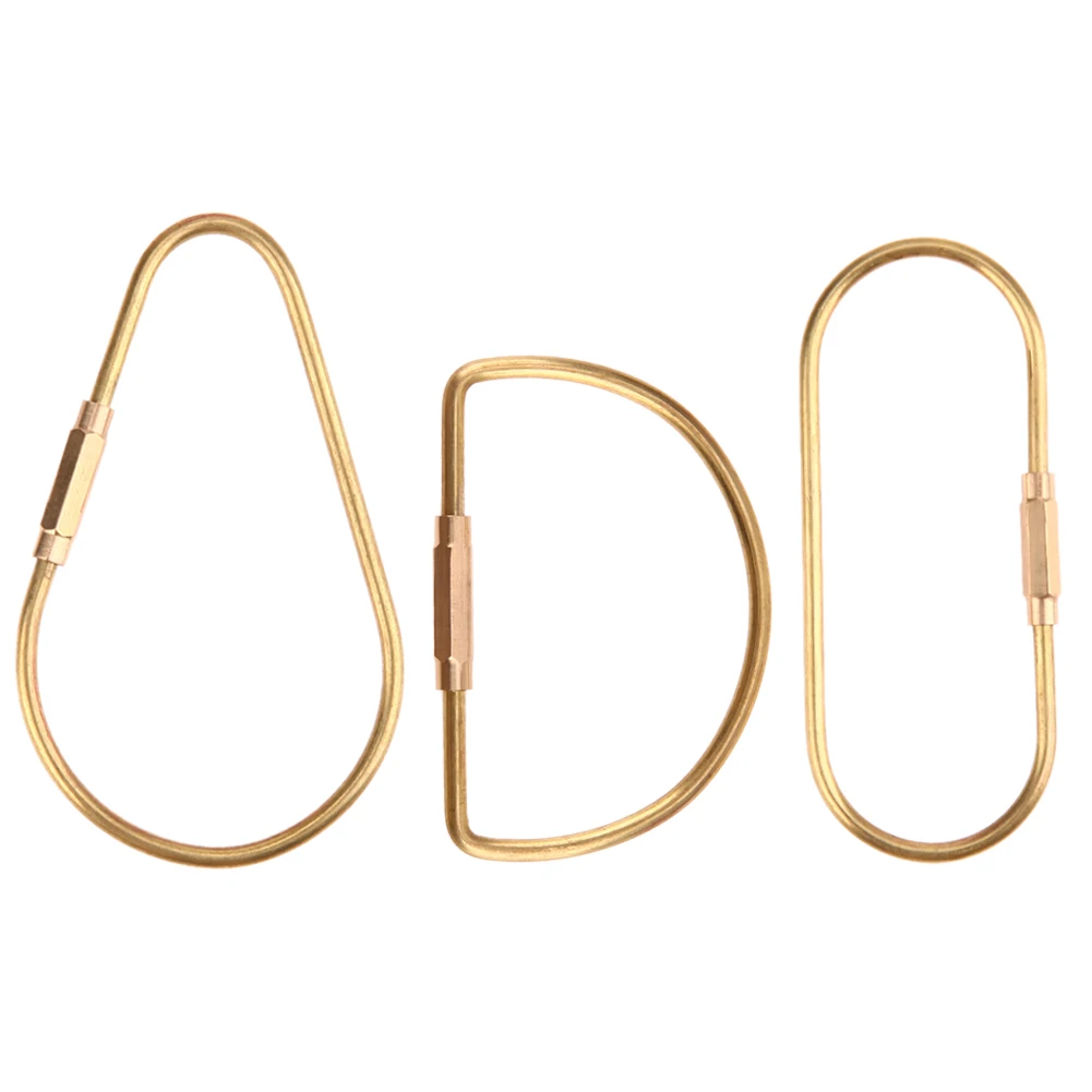 3 стиля латунь ручной работы в стиле ретро кольцо для ключей массивные Key Holder Организатор Открытый Портативный карман кемпинг инструменты