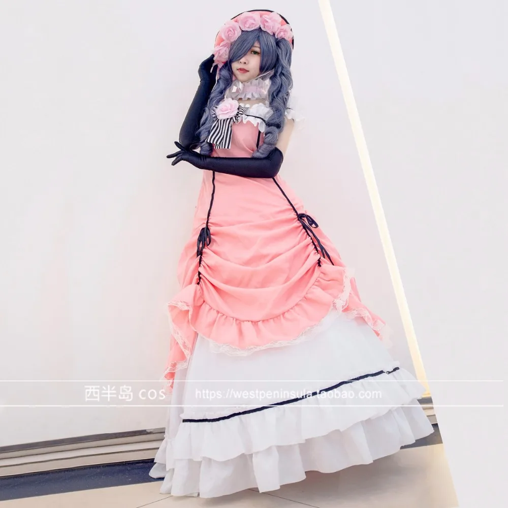 

Black Butler Ciel Phantomhive Cosplay Costume Manga Kuroshitsuji Dress Outfit Set Cosplay