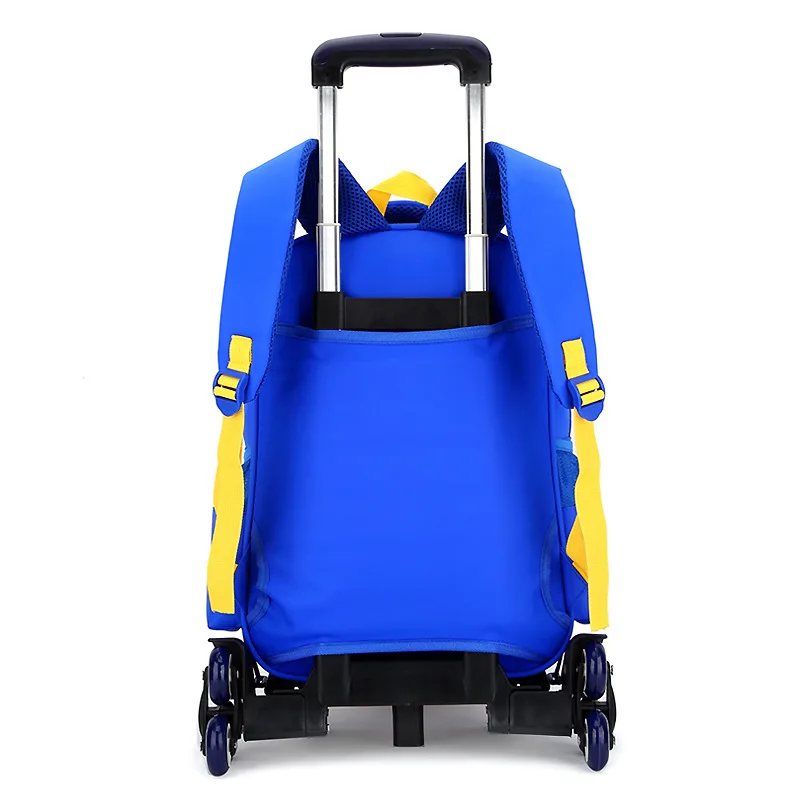 2019 New Arrival Triple Wheels Trolley School Bag For Girls and Boys Portable Detachable Backpacks For Children Alloy Rod Bags