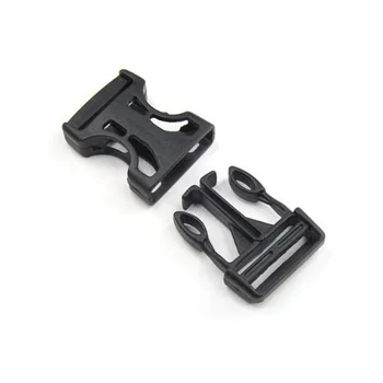 

6 x 1'' Lightweight Plastic Side Release Buckles for Webbing ,Black, 25mm