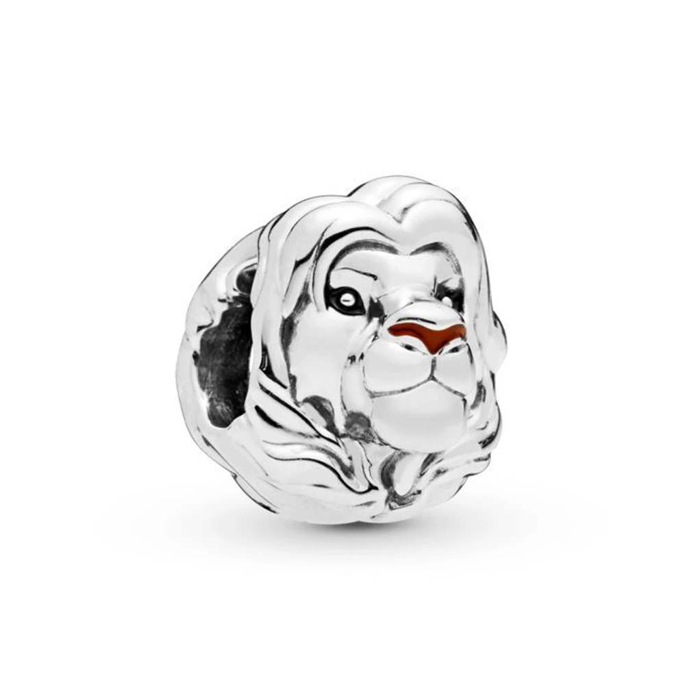 

PANDULASO 2019 New Simba Charm Beads Fits Pandora Bracelets Bangles Charms Silver 925 Original Animal Lion King DIY Jewelry.