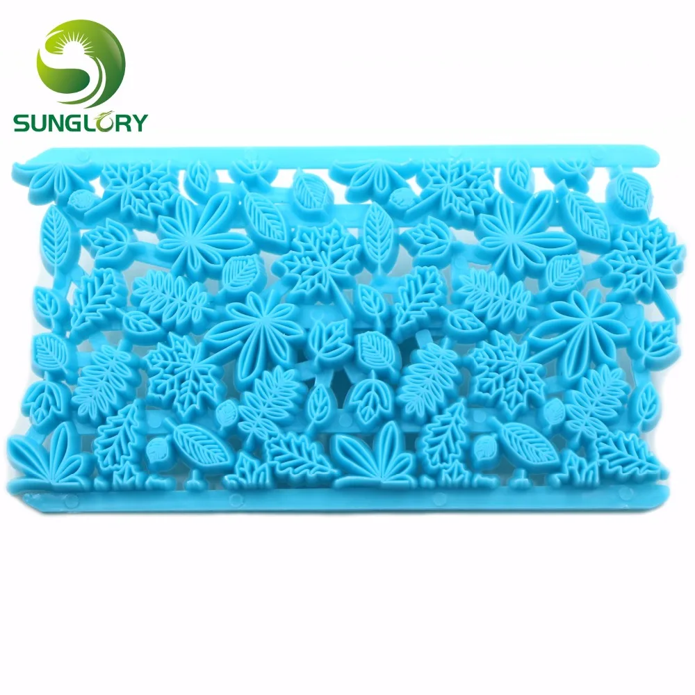Cake Decorating DIY Leaves Petal Quilt Embosser Fondant Lace Printing Biscuit Mold Cupcake Decoration Cookie Cutter Baking Tools | Дом и сад